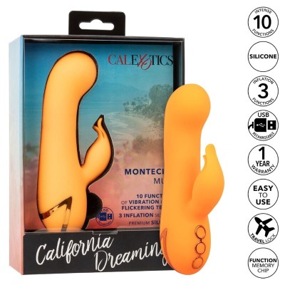 CALEXOTICS - VIBRADOR MONTECITO MUSE COELHO LARANJA POR CALIFORNIA DREAMING - D-239980 - Dona Pimenta