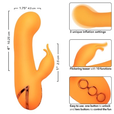 CALEXOTICS - VIBRADOR MONTECITO MUSE COELHO LARANJA POR CALIFORNIA DREAMING - D-239980 - Dona Pimenta