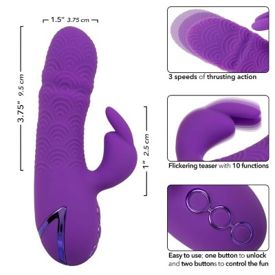 CALEXOTICS - MANHATTAN BEACH MARVEL VIBRADOR COELHO ROXO POR CALIFORNIA DREAMING - D-239981 - Dona Pimenta