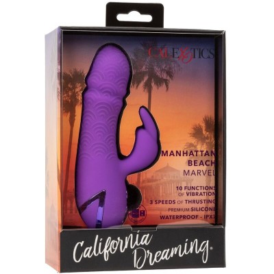 CALEXOTICS - MANHATTAN BEACH MARVEL VIBRADOR COELHO ROXO POR CALIFORNIA DREAMING - D-239981 - Dona Pimenta