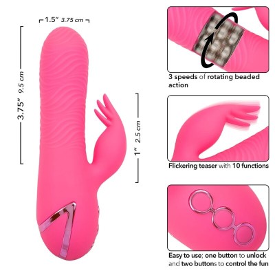 CALEXOTICS - SACRAMENTO SWEETIE VIBRADOR COELHO ROSA POR CALIFORNIA DREAMING - D-239982 - Dona Pimenta