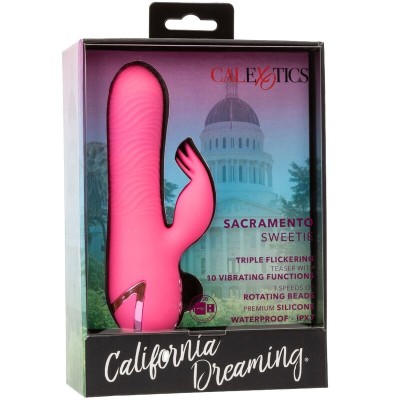 CALEXOTICS - SACRAMENTO SWEETIE VIBRADOR COELHO ROSA POR CALIFORNIA DREAMING - D-239982 - Dona Pimenta