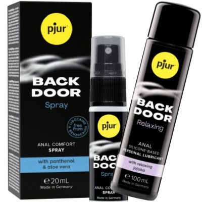 PJUR - CONJUNTO DE PORTA TRASEIRA DE LUBRIFICANTE ANAL E SPRAY - D-240517 - Dona Pimenta