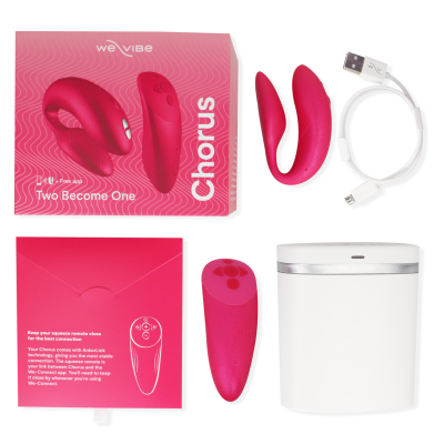 VIBRADOR WE VIBE CHORUS CASAIS COM SQUEEZE CONTROL - ROSA - D-223285 - Dona Pimenta