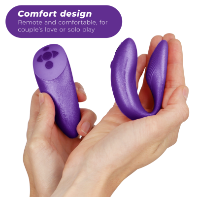 VIBRADOR WE VIBE CHORUS CASAIS COM SQUEEZE CONTROL - ROXO - D-223286 - Dona Pimenta