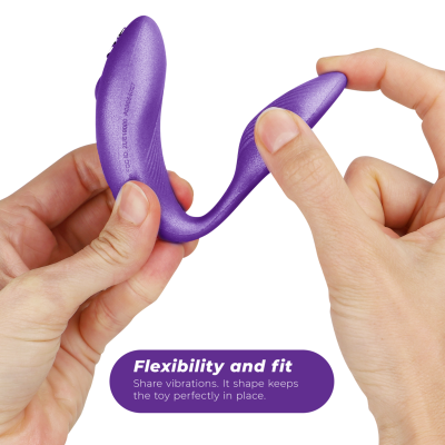 VIBRADOR WE VIBE CHORUS CASAIS COM SQUEEZE CONTROL - ROXO - D-223286 - Dona Pimenta