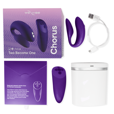 VIBRADOR WE VIBE CHORUS CASAIS COM SQUEEZE CONTROL - ROXO - D-223286 - Dona Pimenta