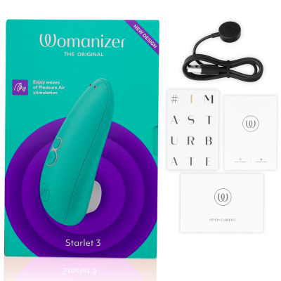 WOMANIZER - ESTIMULADOR CLITORIAL STARLET 3 TURQUESA - D-235664 - Dona Pimenta