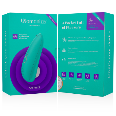 WOMANIZER - ESTIMULADOR CLITORIAL STARLET 3 TURQUESA - D-235664 - Dona Pimenta