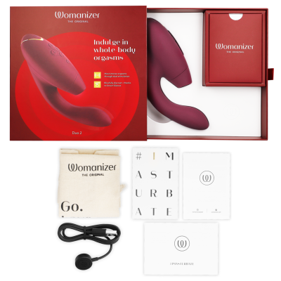 WOMANIZER - DUO 2 ESTIMULADOR BORDEAUX - D-235684 - Dona Pimenta