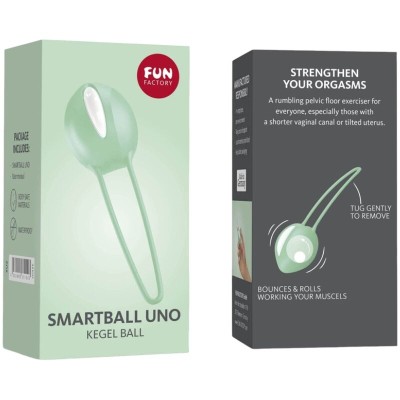 FUN FACTORY - SMARTBALL UNO PELVIC BALL BRANCO / PISTACHIO VERDE - D-240528 - Dona Pimenta