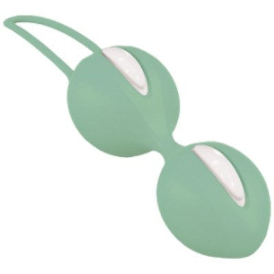 FUN FACTORY - SMARTBALLS PELVIC BALLS DUO BRANCO / PISTACHIO - D-240530 - Dona Pimenta