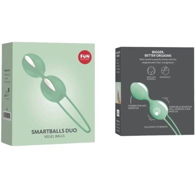 FUN FACTORY - SMARTBALLS PELVIC BALLS DUO BRANCO / PISTACHIO - D-240530 - Dona Pimenta