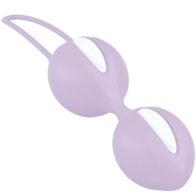 FUN FACTORY -  SMARTBALLS DUO BOLAS PÉLVICAS BRANCO / ROXO PASTEL - D-240531 - Dona Pimenta