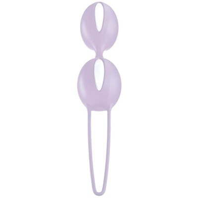 FUN FACTORY -  SMARTBALLS DUO BOLAS PÉLVICAS BRANCO / ROXO PASTEL - D-240531 - Dona Pimenta