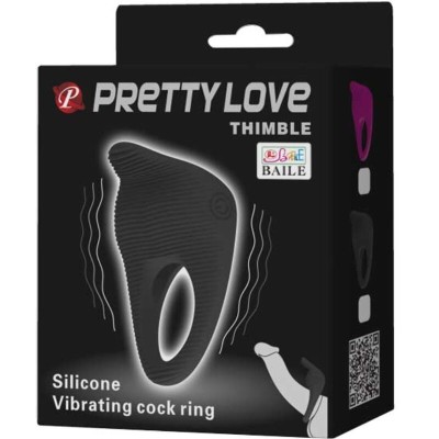 ANILLO VIBRADOR THIMBLE PRETTY LOVE - NEGRO - D-210492 - Dona Pimenta