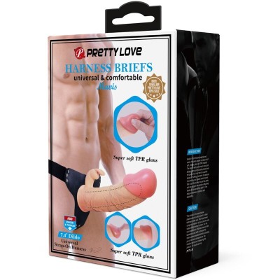 PRETTY LOVE - MAVIS HARNESS CUECAS UNIVERSAIS COM DILDO 19 CM NATURAL - D-239743 - Dona Pimenta