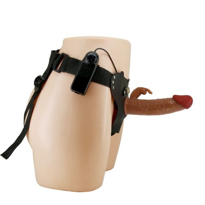 PRETTY LOVE - MARION HARNESS CUECAS UNIVERSAIS COM DILDO VIBRATÓRIO 19 CM MARROM - D-239744 - Dona Pimenta