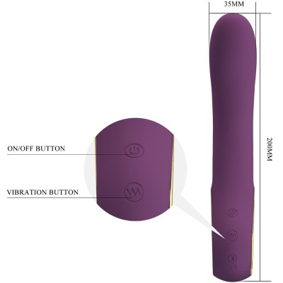 PRETTY LOVE - ETHAN VIBRADOR RECARREGVEL ROXO - D-239746 - Dona Pimenta