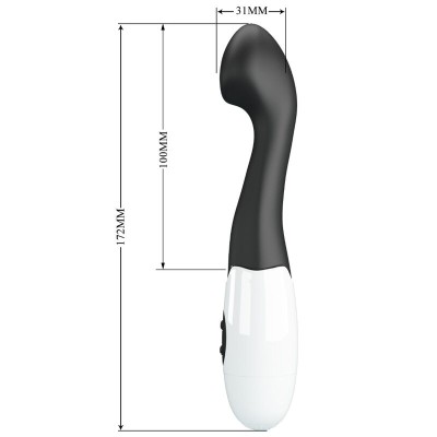 PRETTY LOVE - CHARLES VIBRADOR G-SPOT 30 MODOS PRETO - D-239778 - Dona Pimenta