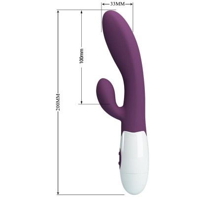 PRETTY LOVE - ALVIS VIBRADOR COELHO E PONTO G ROXO - D-239769 - Dona Pimenta