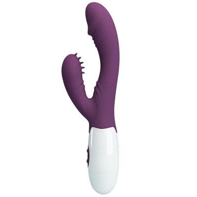 PRETTY LOVE - ANDRE VIBRADOR COELHO E ESTIMULADOR DE PONTO G ROXO - D-239770 - Dona Pimenta