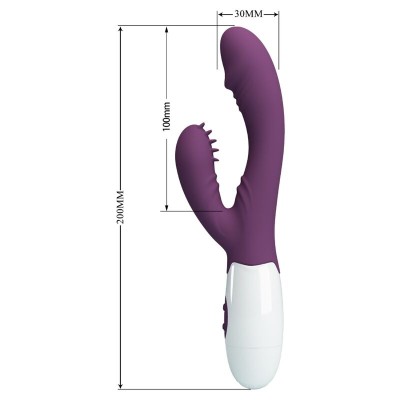 PRETTY LOVE - ANDRE VIBRADOR COELHO E ESTIMULADOR DE PONTO G ROXO - D-239770 - Dona Pimenta