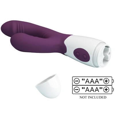 PRETTY LOVE - ANDRE VIBRADOR COELHO E ESTIMULADOR DE PONTO G ROXO - D-239770 - Dona Pimenta