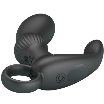 PRETTY LOVE - CAYLA MASSAGEADOR VIBRADOR ANAL PRETO - D-239749 - Dona Pimenta