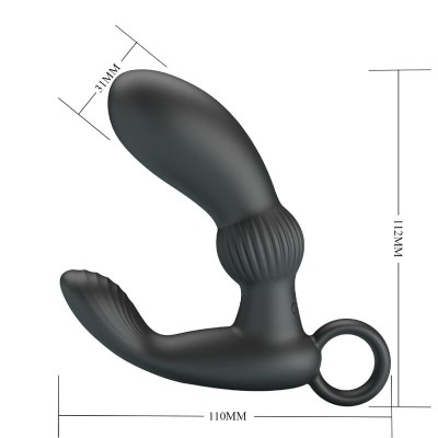 PRETTY LOVE - CAYLA MASSAGEADOR VIBRADOR ANAL PRETO - D-239749 - Dona Pimenta