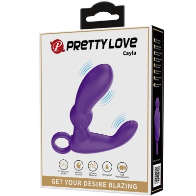 PRETTY LOVE - CAYLA MASSAGEADOR VIBRADOR ANAL LILA - D-239750 - Dona Pimenta