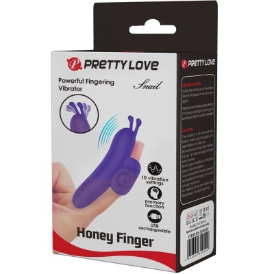 PRETTY LOVE - SNAIL ESTIMULADOR DE DEDO ROXO PODEROSO - D-239761 - Dona Pimenta