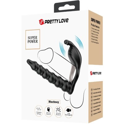 PRETTY LOVE - BLACKNEY ANÉIS PARA PÊNIS COM PLUG VIBRADOR - D-239754 - Dona Pimenta