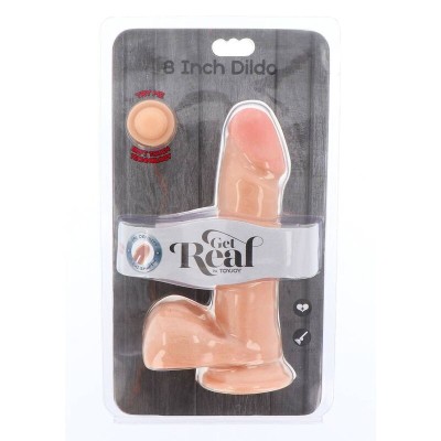 GET REAL - DILDO DE DUAL DENSIDADE PELE DE BOLAS DE 18 CM - D-234580 - Dona Pimenta