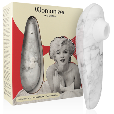 WOMANIZER - MARILYN MONROE CLASSIC 2 ESTIMULADOR CLITORIAL BRANCO DE MÁRMORE - D-235677 - Dona Pimenta