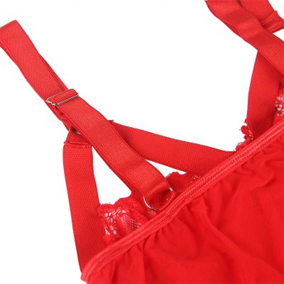 SUBBLIME - TEDDY COM ALA LIGA DETALHE PEITO VERMELHO S/M - D-239909 - Dona Pimenta