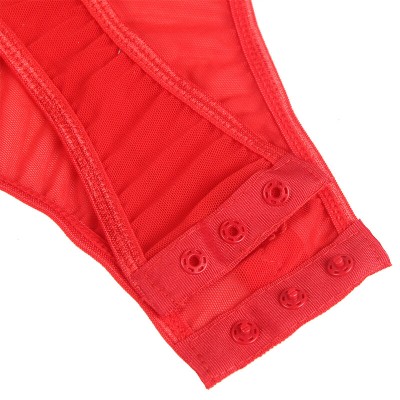 SUBBLIME - TEDDY COM ALA LIGA DETALHE PEITO VERMELHO S/M - D-239909 - Dona Pimenta