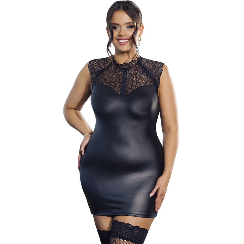 SUBBLIME - VESTIDO SEXY DE COURO S/M - D-239919 - Dona Pimenta