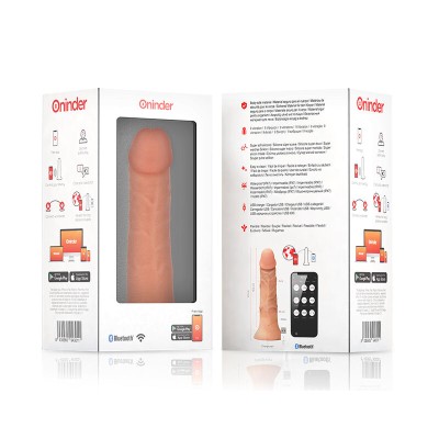 ONINDER - GRANDE VIBRADOR BOGOTÃ DILDO 9 VELOCIDADES NATURAL 22 CM -O- 4,5 CM - APLICATIVO GRATUITO - D-239509 - Dona Pimenta