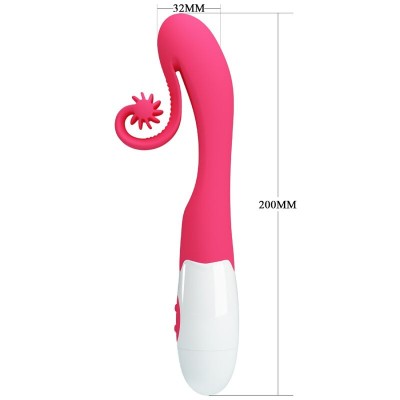 ROMANCE - VIBRADOR E ESTIMULADOR 30 VELOCIDADES COR-DE-ROSA - D-240550 - Dona Pimenta