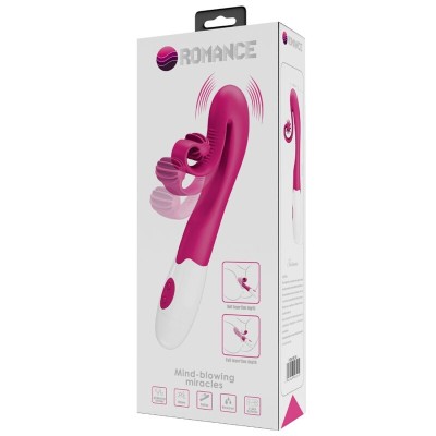 ROMANCE - VIBRADOR E ESTIMULADOR 30 VELOCIDADES COR-DE-ROSA - D-240550 - Dona Pimenta