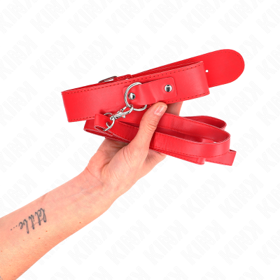 KINK - COLAR COM CINTO 116 CM ALÃA ROJO AJUSTÃVEL 32-50 CM X 8 CM - D-240764 - Dona Pimenta