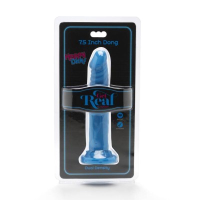 GET REAL - HAPPY DICKS DONG 19 CM AZUL - D-234584 - Dona Pimenta