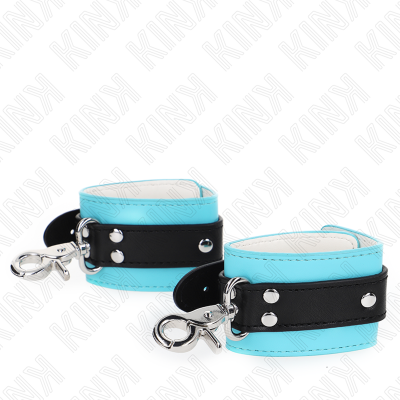 KINK - RETENÃÃES DE PULSO FECHÃVEIS PREMIUM PRETO / AZUL AJUSTÃVEIS 21-28 CM X 5,5 CM - D-241052 - Dona Pimenta