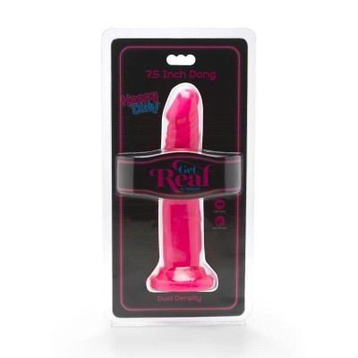 GET REAL - HAPPY DICKS DONG 19 CM ROSA - D-234585 - Dona Pimenta