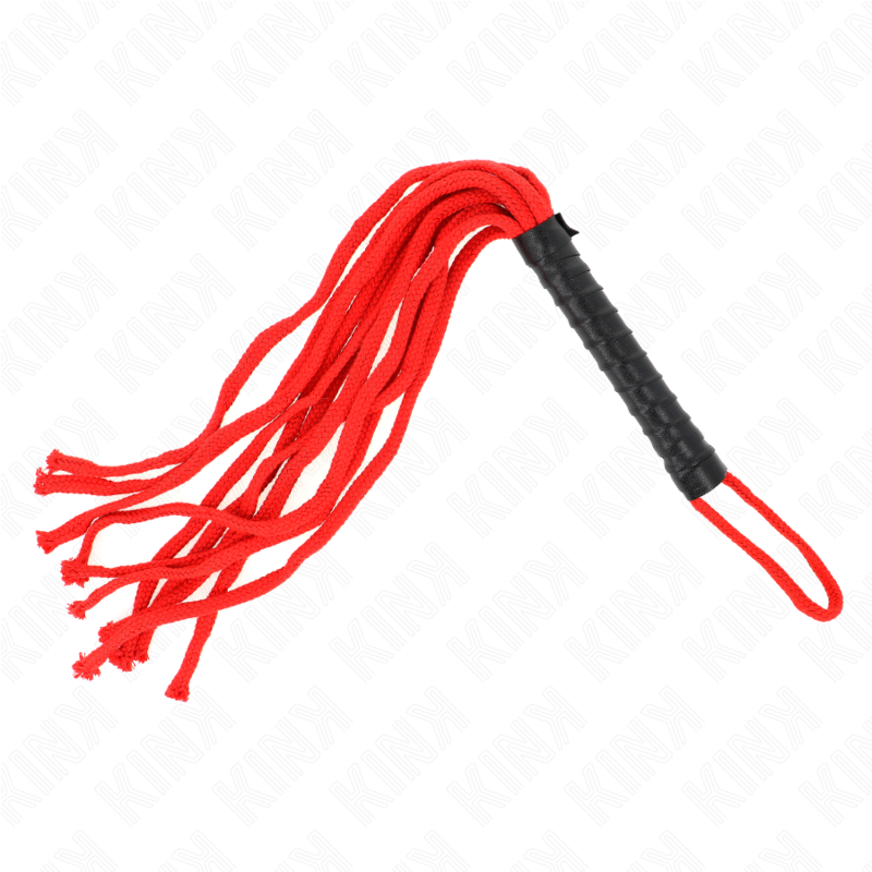 KINK - CHICOTE DE CORDA ROJO 56 CM - D-240708 - Dona Pimenta