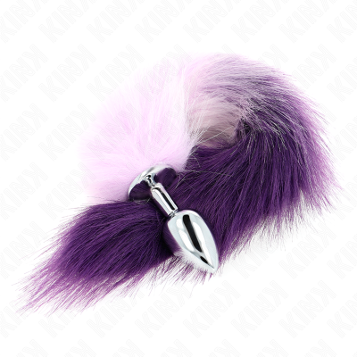 KINK - PLUG ANAL TAMANHO S 7 X 3 CM COM CAUDA SINTÃTICA 40 CM ROXO - D-240673 - Dona Pimenta