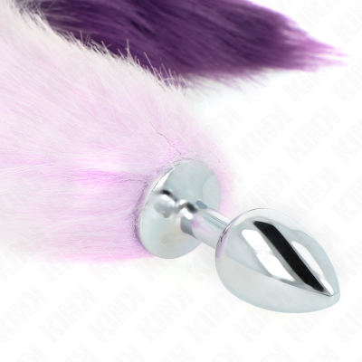 KINK - PLUG ANAL TAMANHO S 7 X 3 CM COM CAUDA SINTÃTICA 40 CM ROXO - D-240673 - Dona Pimenta