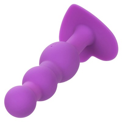 CALEXOTICS - FIRST TIME PLUG ANAL SONDA TRIPLA DE CONTAS 10 VIBRAÃÃES ROXO - D-241415 - Dona Pimenta