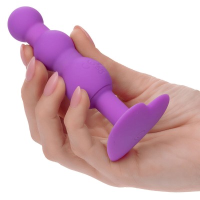 CALEXOTICS - FIRST TIME PLUG ANAL SONDA TRIPLA DE CONTAS 10 VIBRAÃÃES ROXO - D-241415 - Dona Pimenta